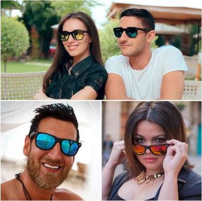 Bunte Sonnenbrille Set Neon Lustige Vintage Brille Herren Damen UV Schutz 6er