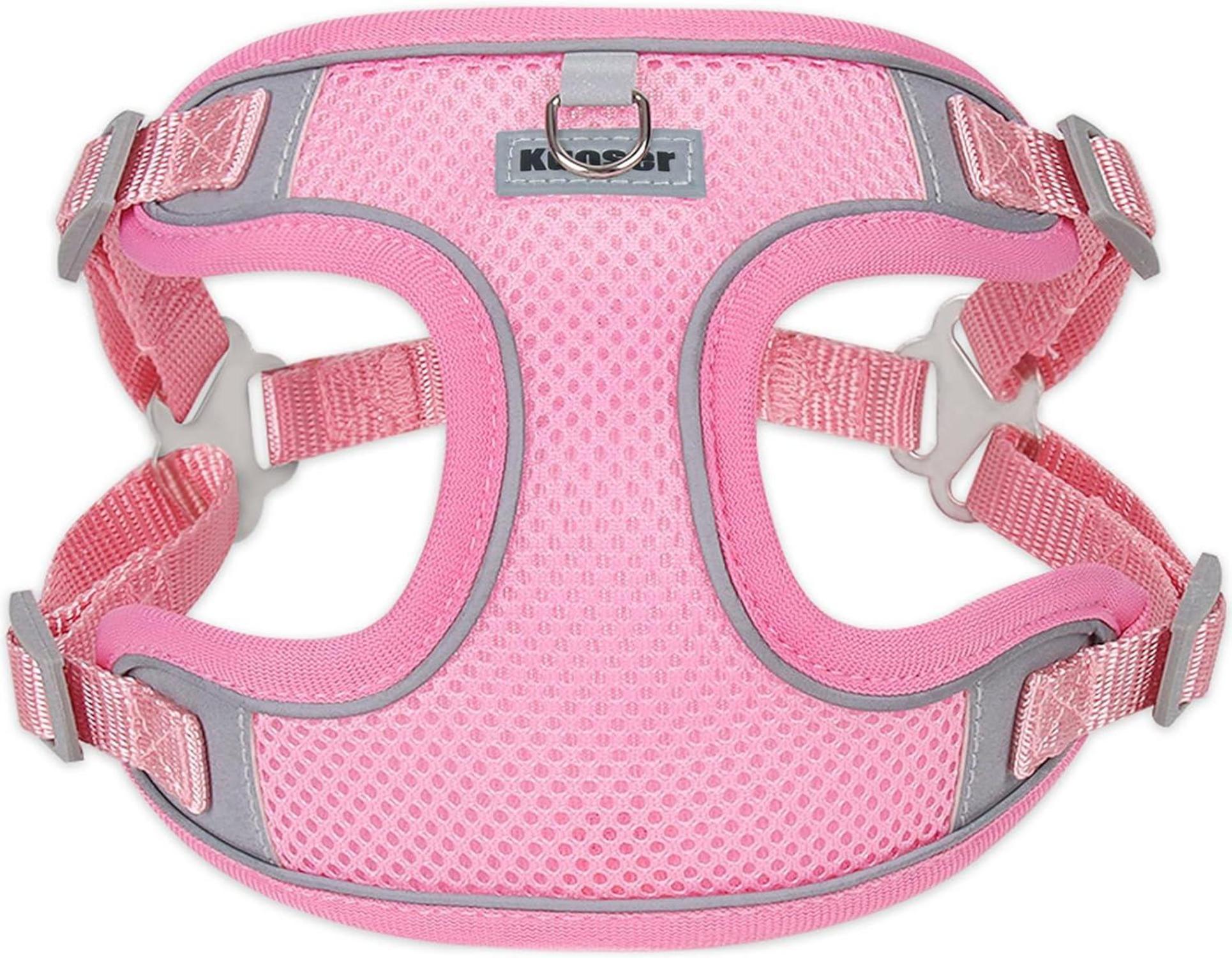 Hundegeschirr Atmungsaktiv Sicherheitsgeschirr Reflektierend Pink