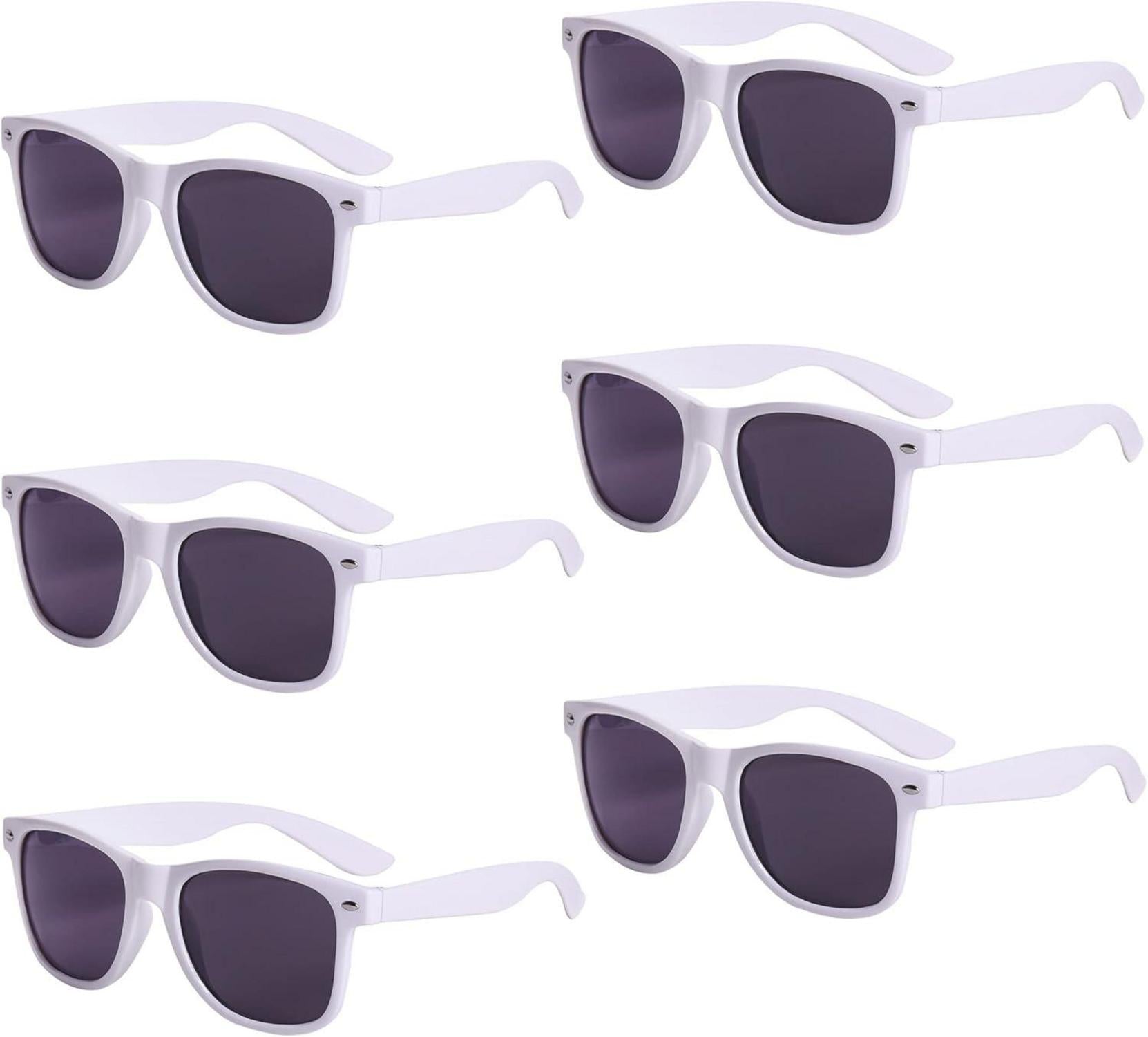 Bunte Neon Sonnenbrillen Set Vintage Party Damen Herren 6er Pack