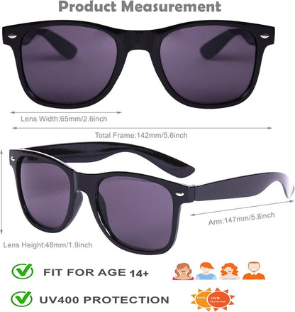 6er Set Bunte Neon Sonnenbrillen Vintage Party Brille Herren Damen White