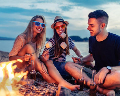 Bunte Neon Sonnenbrille Set Vintage Party Herren Damen UV-Blau 6er