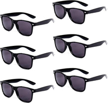 Bunte Neon Sonnenbrille Vintage Party Herren Damen 6er Set