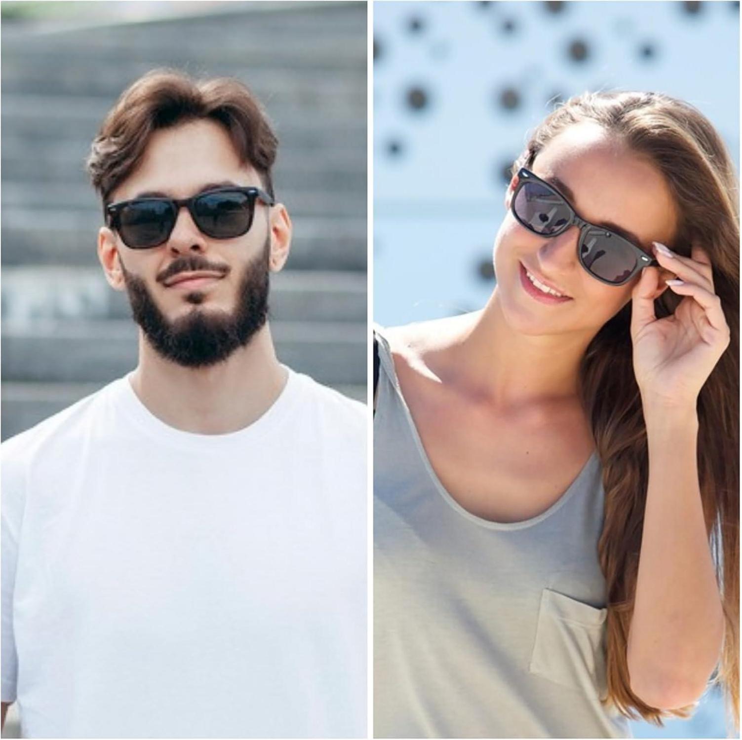 Bunte Sonnenbrille Set Neon Lustige Vintage Brillen für Herren Damen