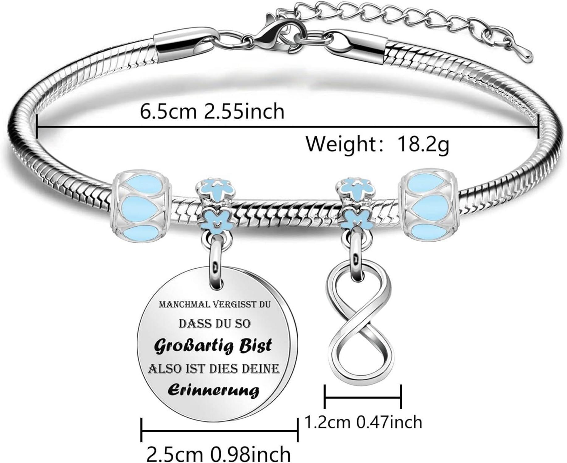 Inspirierendes Edelstahl Armband Geburtstagsgeschenk