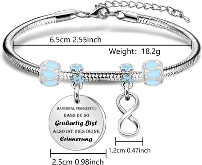Inspirierendes Edelstahl Armband Geburtstagsgeschenk