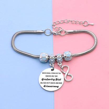 Inspirierendes Edelstahl Armband Geburtstagsgeschenk Frauenkollegen