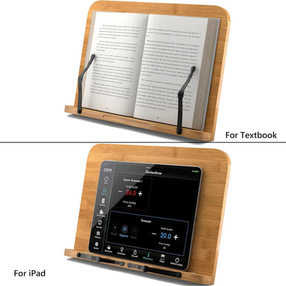 Bambus Buchständer 6 Höhen Faltbar Multifunktional