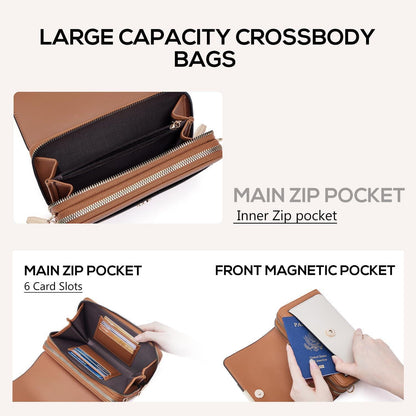 Kleine Damen Umhängetasche PU Leder Crossbody Handy