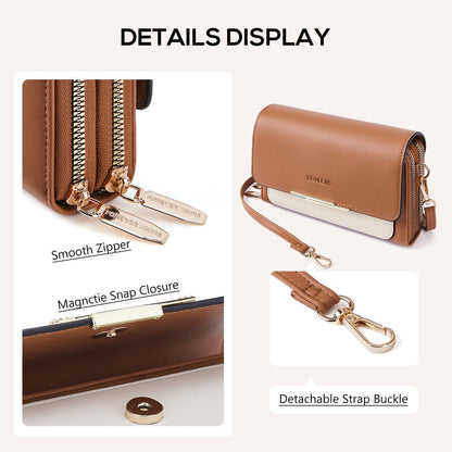 Kleine Damen Umhängetasche PU Leder Crossbody Handy