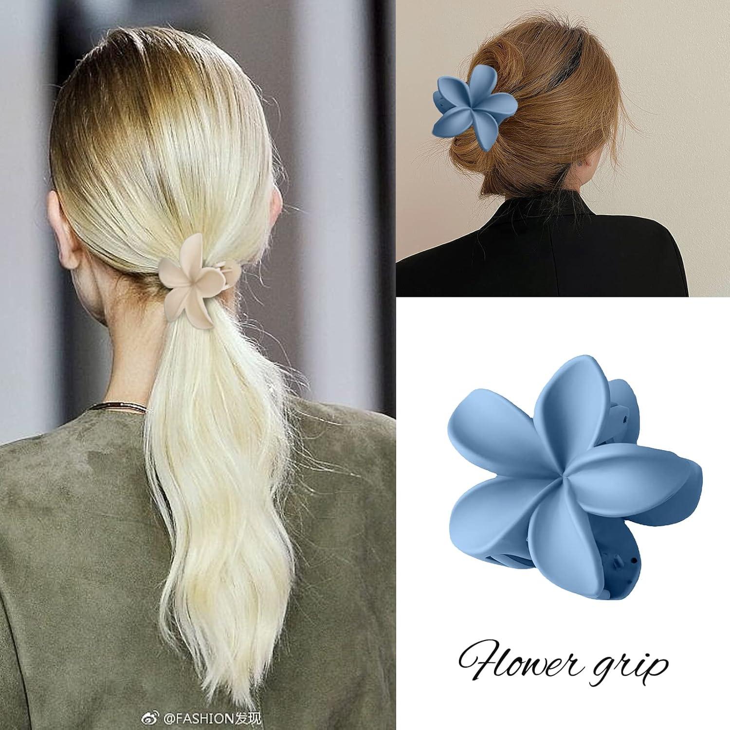 6 Blumen-Haarklammern rutschfest matt Damen Haarspangen styling niedlich Haarspange