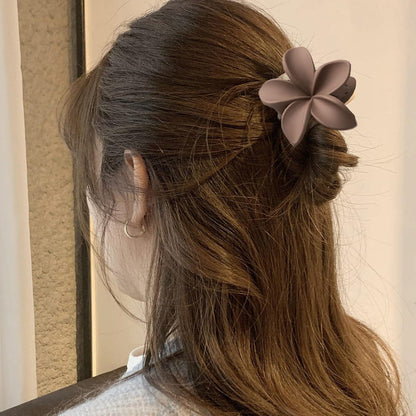 6er Pack Blumen-Haarklammern rutschfest matt Haarspangen Damen Styling dünnes