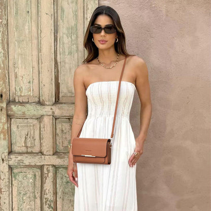 Kleine Damen Umhängetasche PU Leder Crossbody Grün