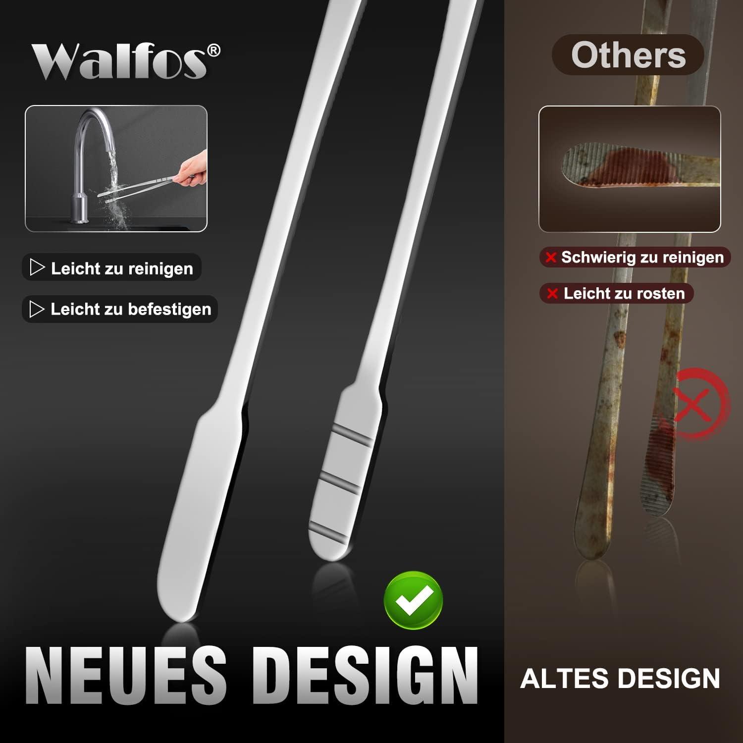 Kochpinzette Edelstahl Grillpinzette Küchenpinzette 3-tlg. 20+25+30CM