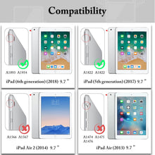 EasyAcc iPad 6/5 Gen Hülle 9,7 Zoll Stifthalter TPU