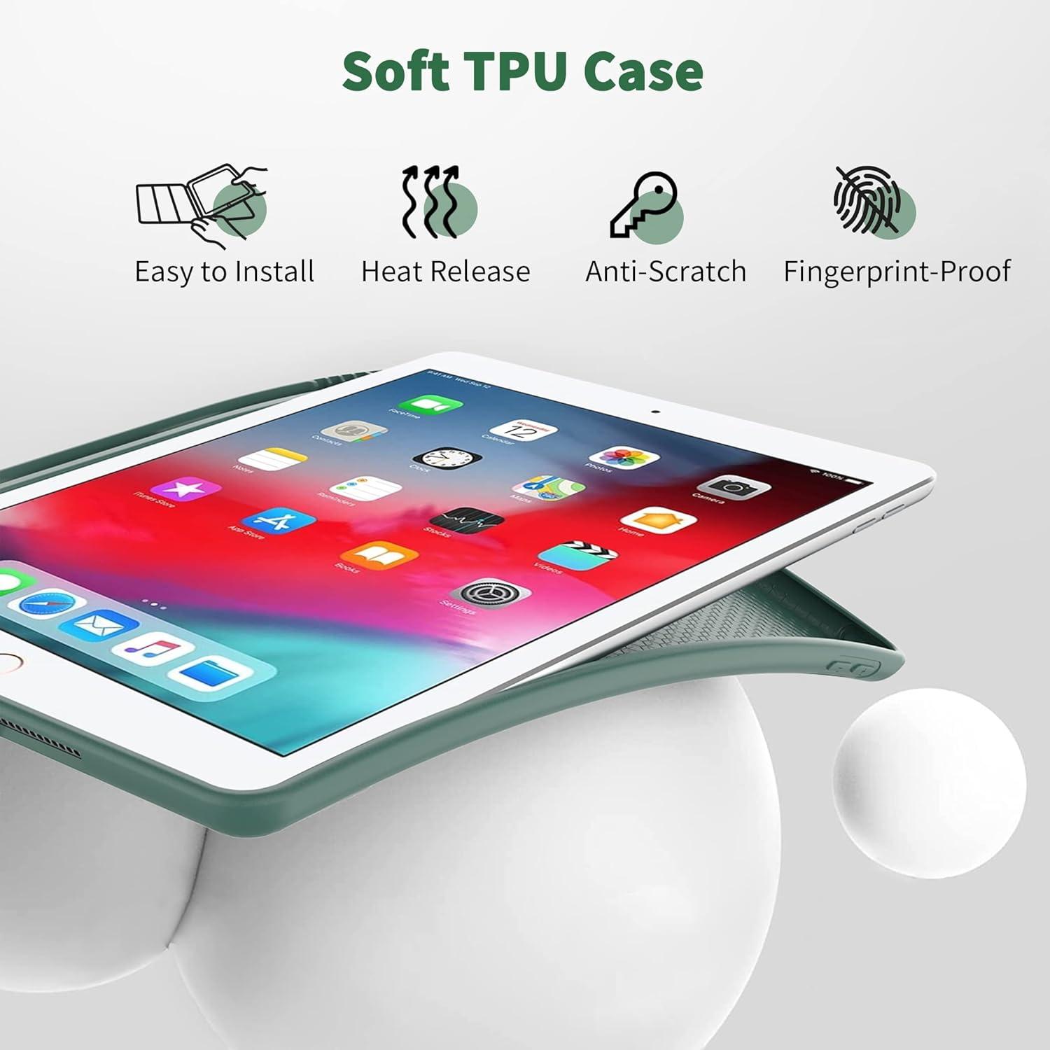 Tablet Hülle für iPad 9.7 2018/2017 Stifthalter Nachtgrün