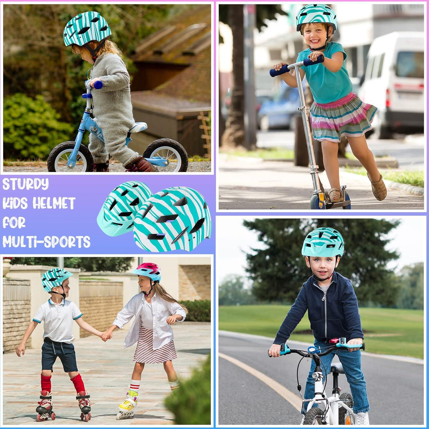 Kinder Fahrradhelm mit Licht Grün für Mädchen Jungs 48-56CM 4-14 Jahre