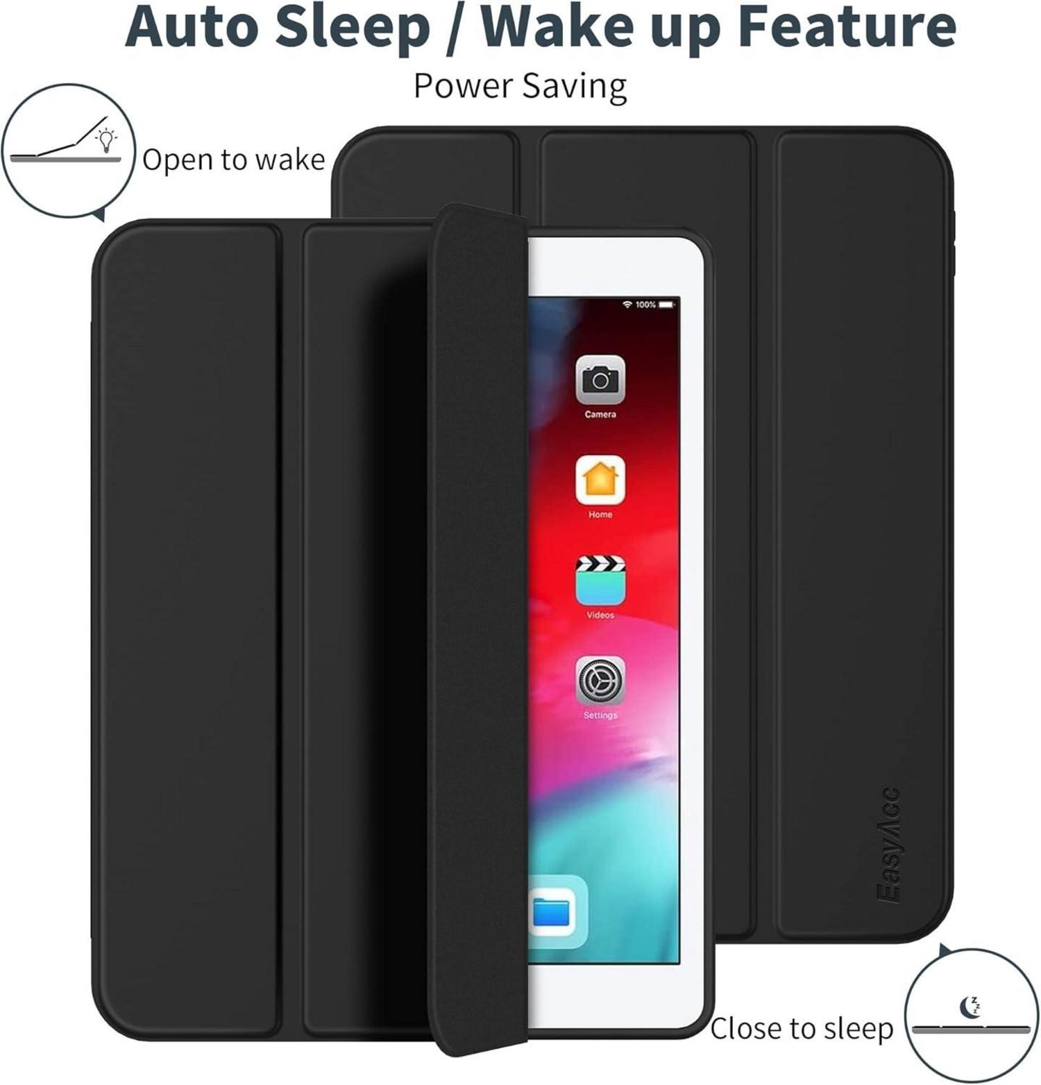 EasyAcc iPad 6 2018/ iPad 5 2017 Hülle Stifthalter Schwarz