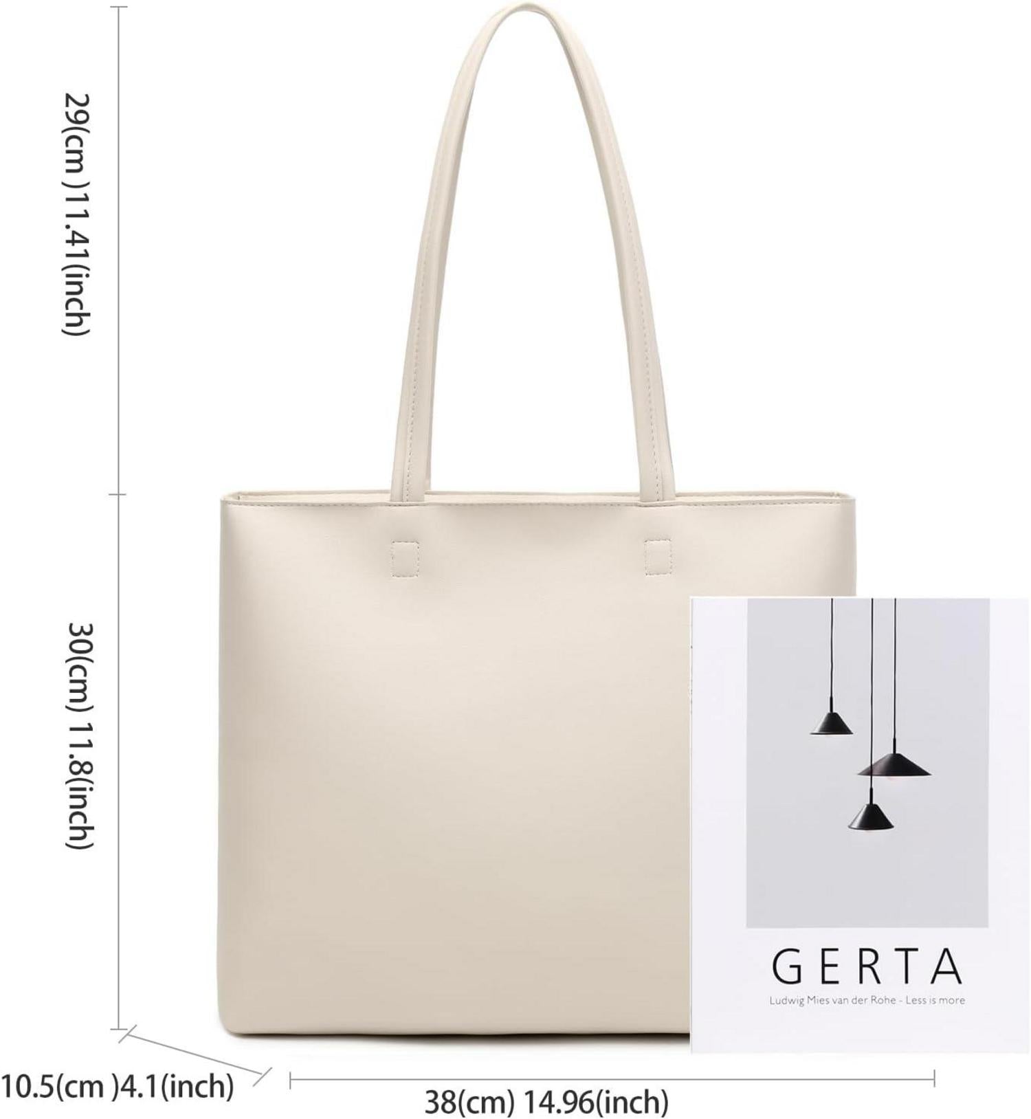 Damen PU Leder Henkeltasche mit Reißverschluss und