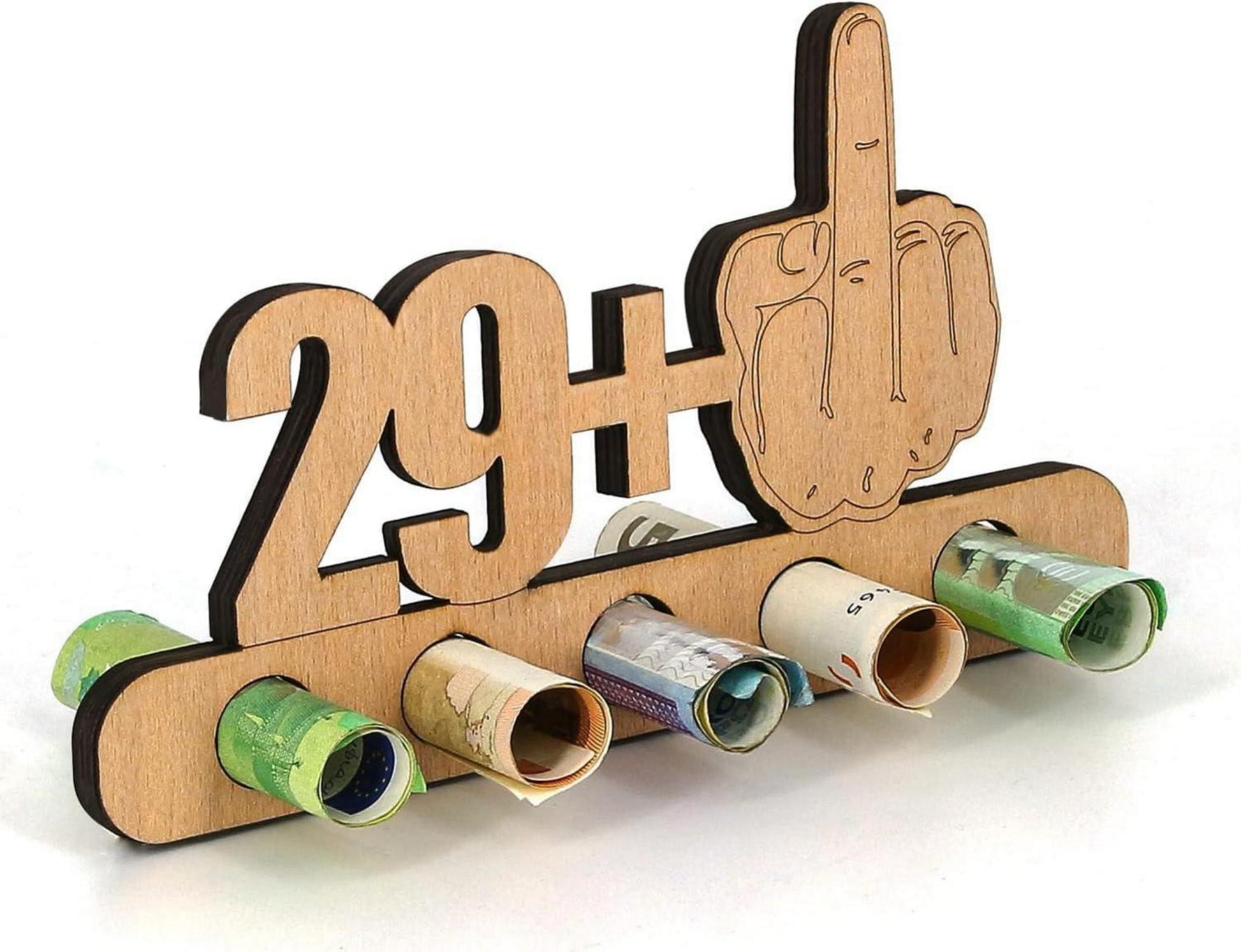Originelles Lustiges 30. Geburtstag Geldgeschenk Holz 29 + 1
