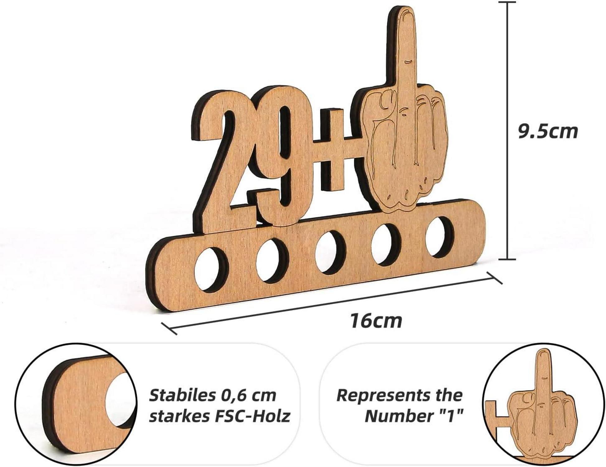 Lustiges Holz-Geldgeschenk zum 30. Geburtstag