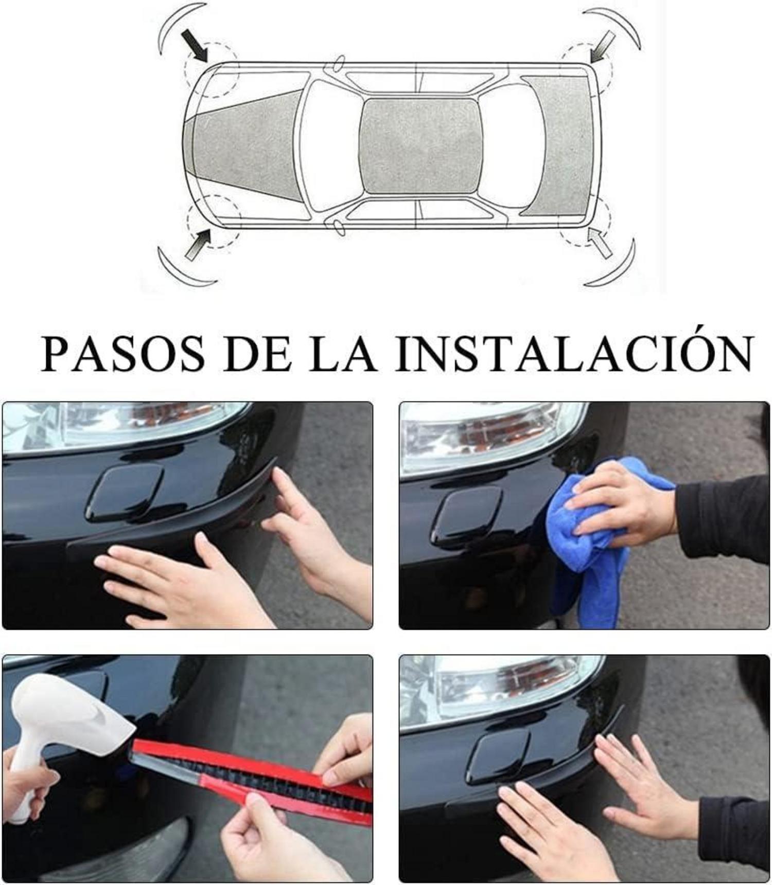 4 Stück Auto Ecke Stoßstange Guard Anti-Scratch Protector Schwarz