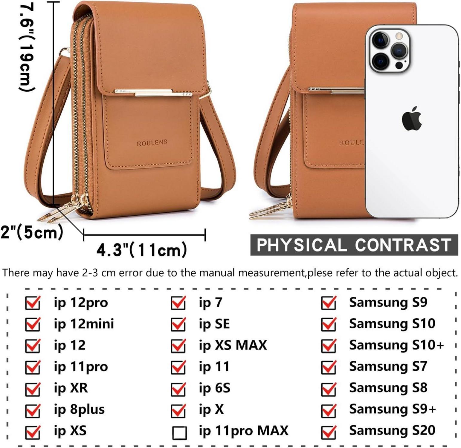 Kleine Damen Umhängetasche 3-in-1 Crossbody Handytasche RFID
