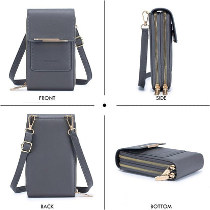 Kleine Damen Umhängetasche 3 in 1 Crossbody Handytasche mit RFID