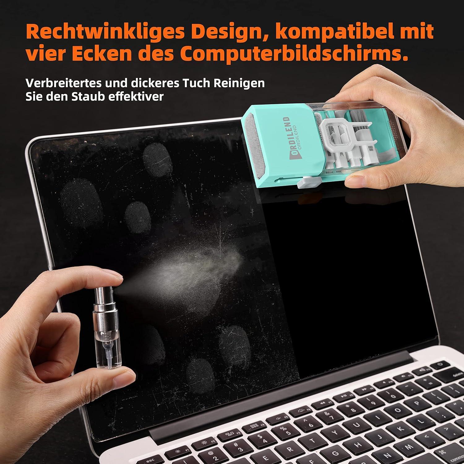 Tastaturreinigungsset + Cleaner Kit für Laptop, MacBook, Tablet, Computer - Einfach zu bedienen & transportieren