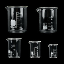 Messbecher aus Borosilikatglas Set 5 Stück 5-100ml Laborglas