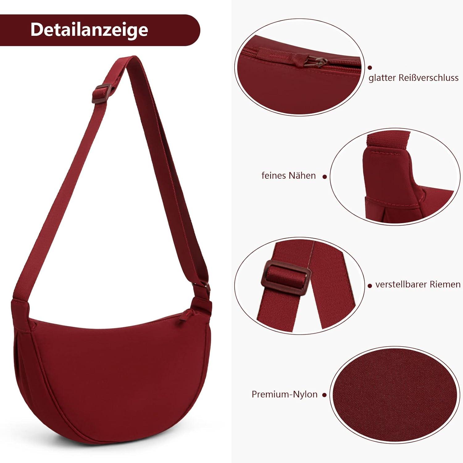 Damen Halbmond Crossbody Schultertasche Hobo Casual Bag