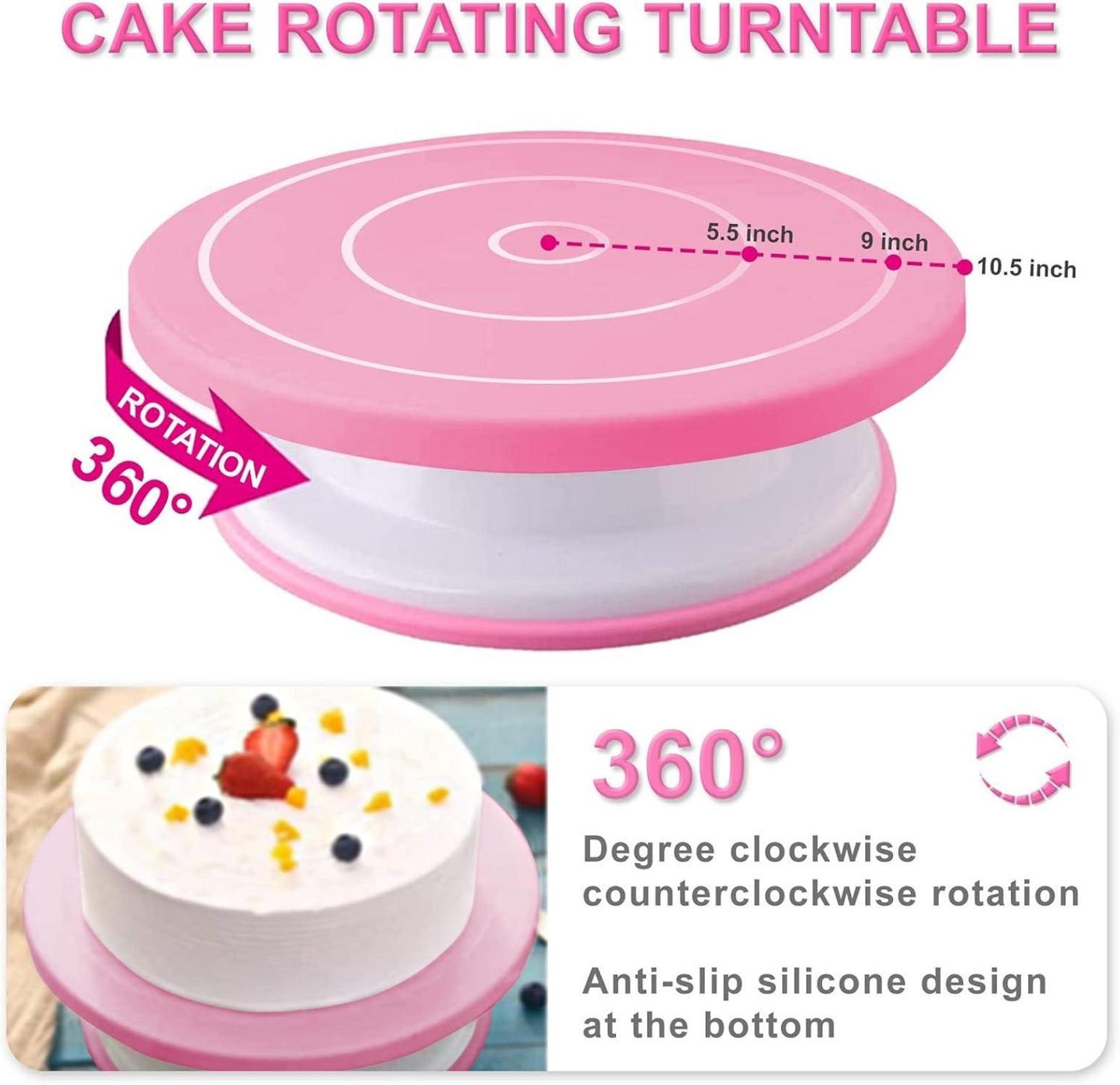Torten Zubehör Backset mit Drehbarer Tortenplatte 255 Stücke