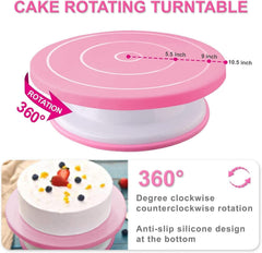 Torten Zubehör Backset mit Drehbarer Tortenplatte 255 Stücke