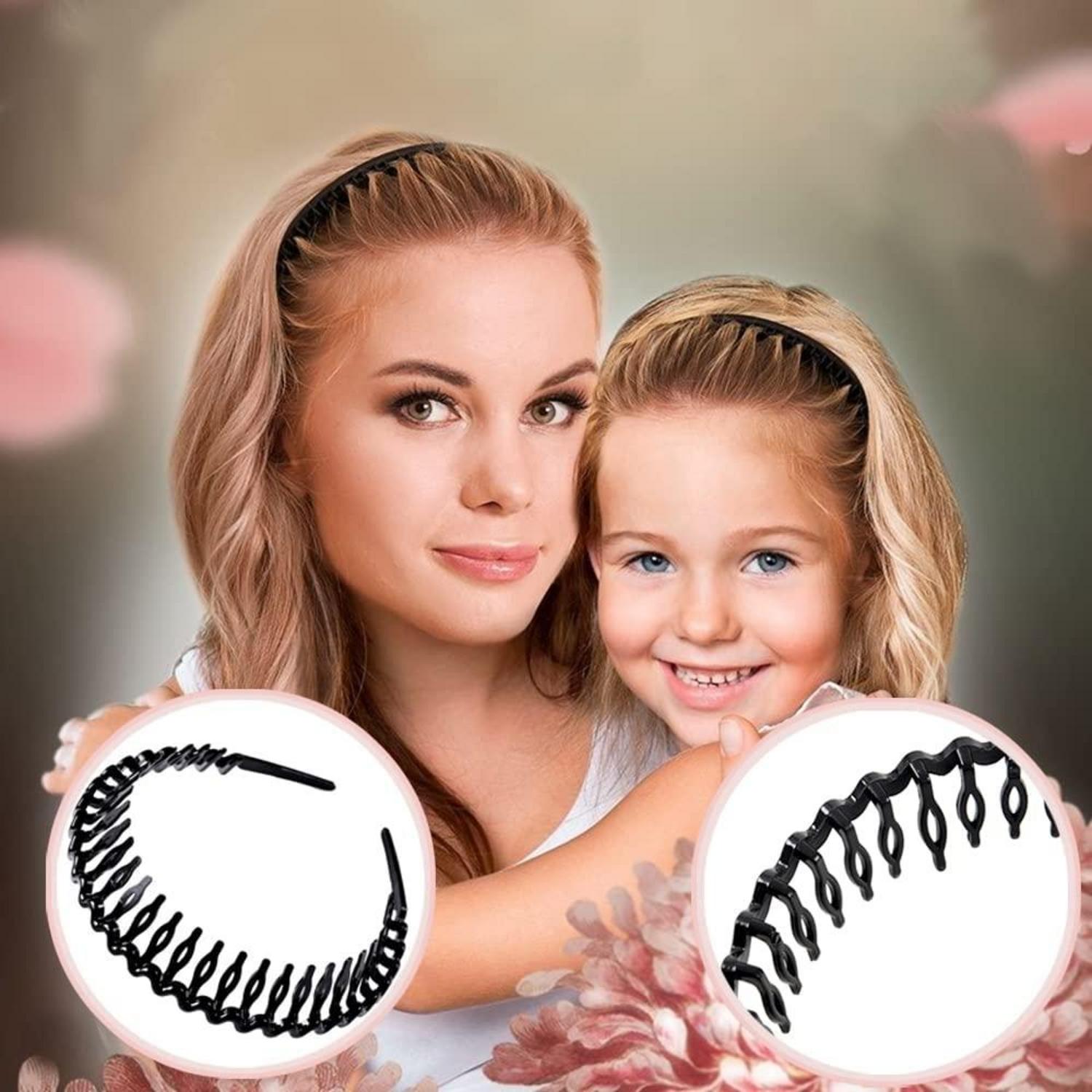 Elastisches Haarband Set mit Zickzack-Design, 4 Stück