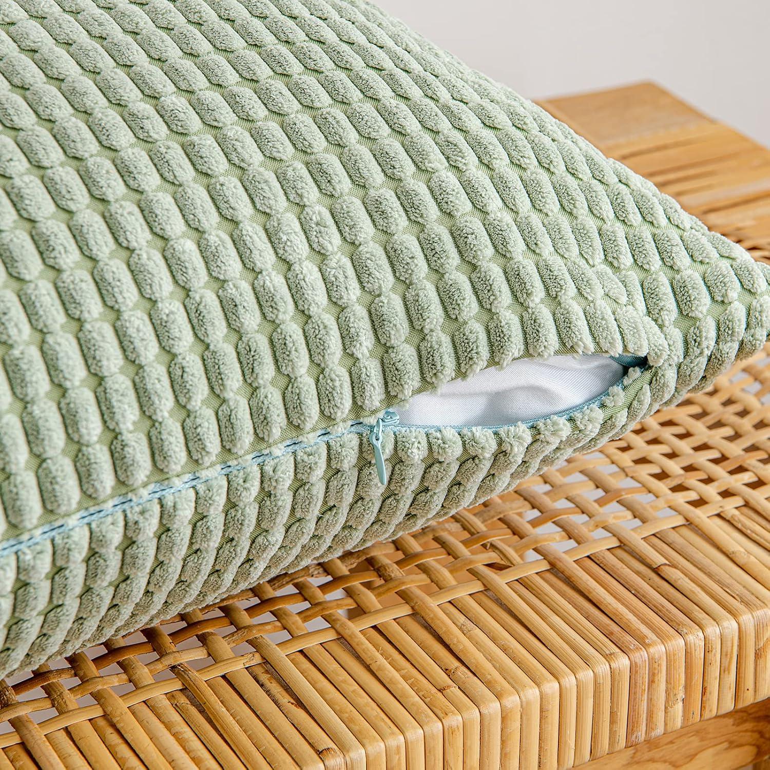 Kordsamt Kissenbezug 2er Set 40x40 cm Granulat Sofakissen