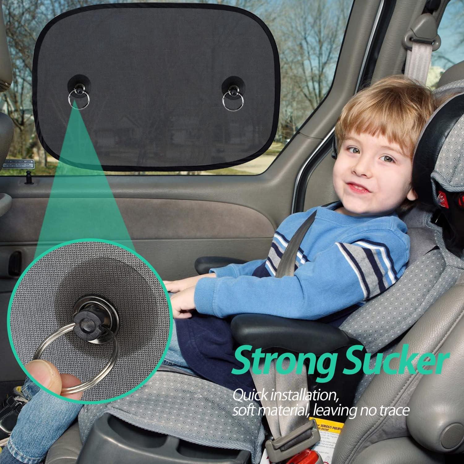 Sonnenschutz Auto Baby mit UV Schutz, Seitenfenster Sonnenblende 2