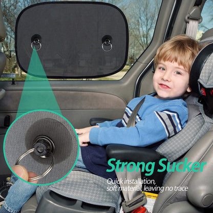 Sonnenschutz Auto Baby mit UV Schutz, Seitenfenster Sonnenblende 2
