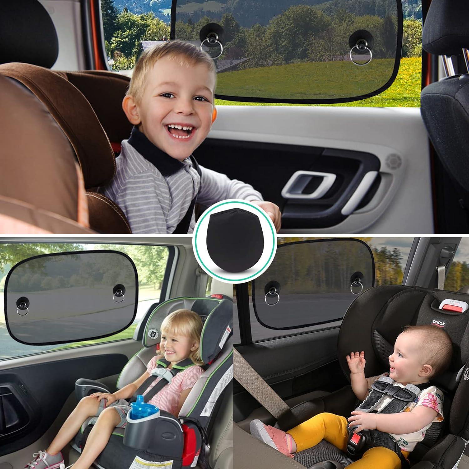 Sonnenschutz Auto Baby UV Schutz 48x32.5 cm Saugnäpfe 2er Set
