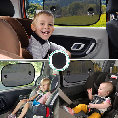 Sonnenschutz Auto Baby UV Schutz 48x32.5 cm Saugnäpfe 2er Set