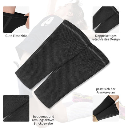 Volleyball Armschoner Kompression Schwarz M