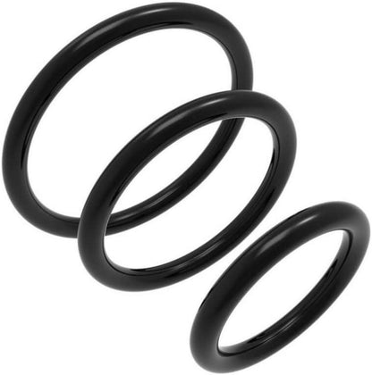 Penisring Set Weich Silikon Eichel Bondage Cockring Hoden Schwarz