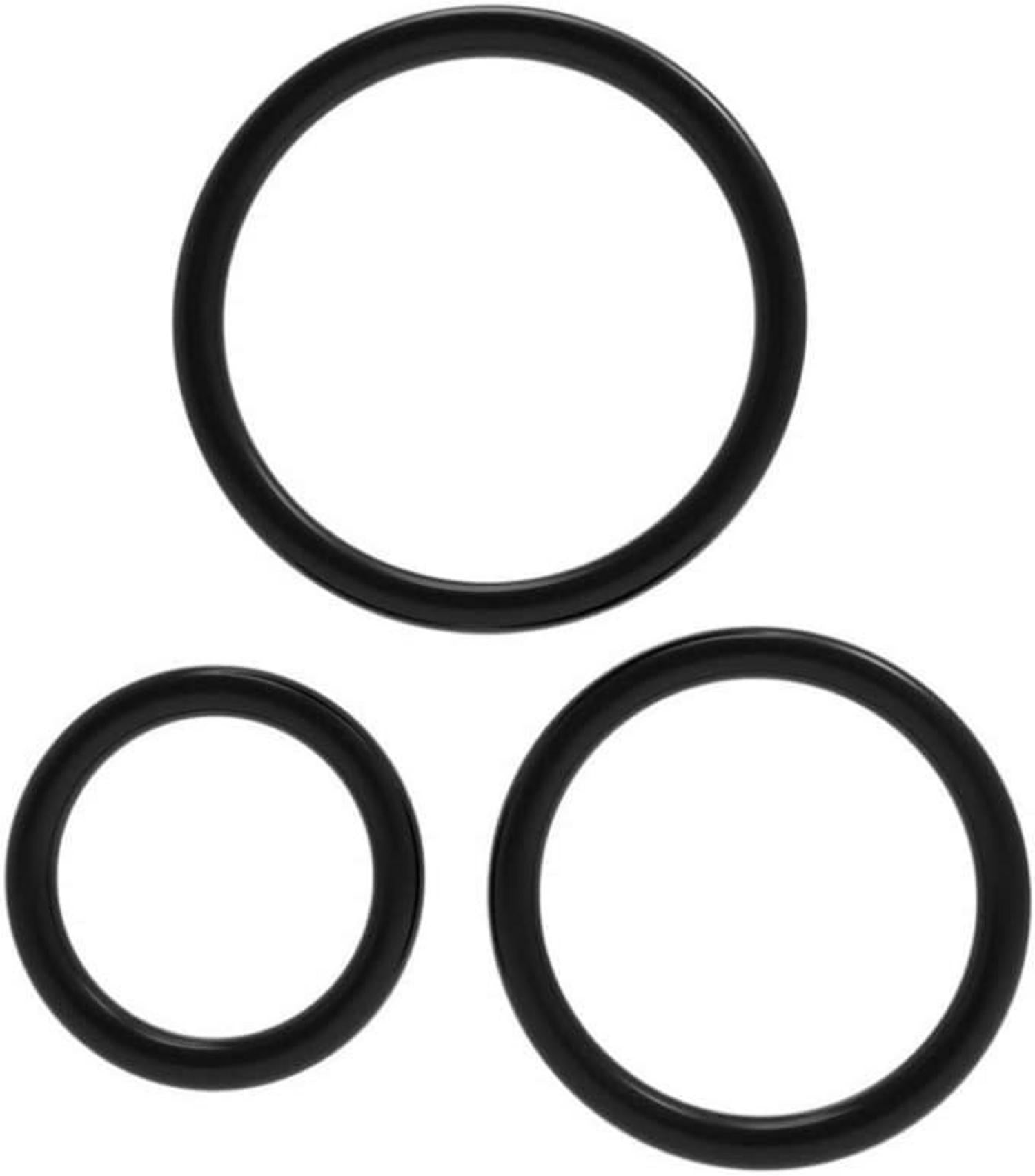 Penisring Set Weich Silikon Cockring Eichel Bondage Hoden Schwarz