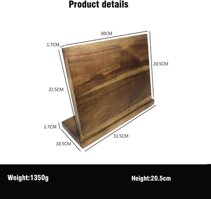 Magnetischer Messerhalter aus Holz für die Küche - Platz für 5-6 Messer - Stabil und langlebig