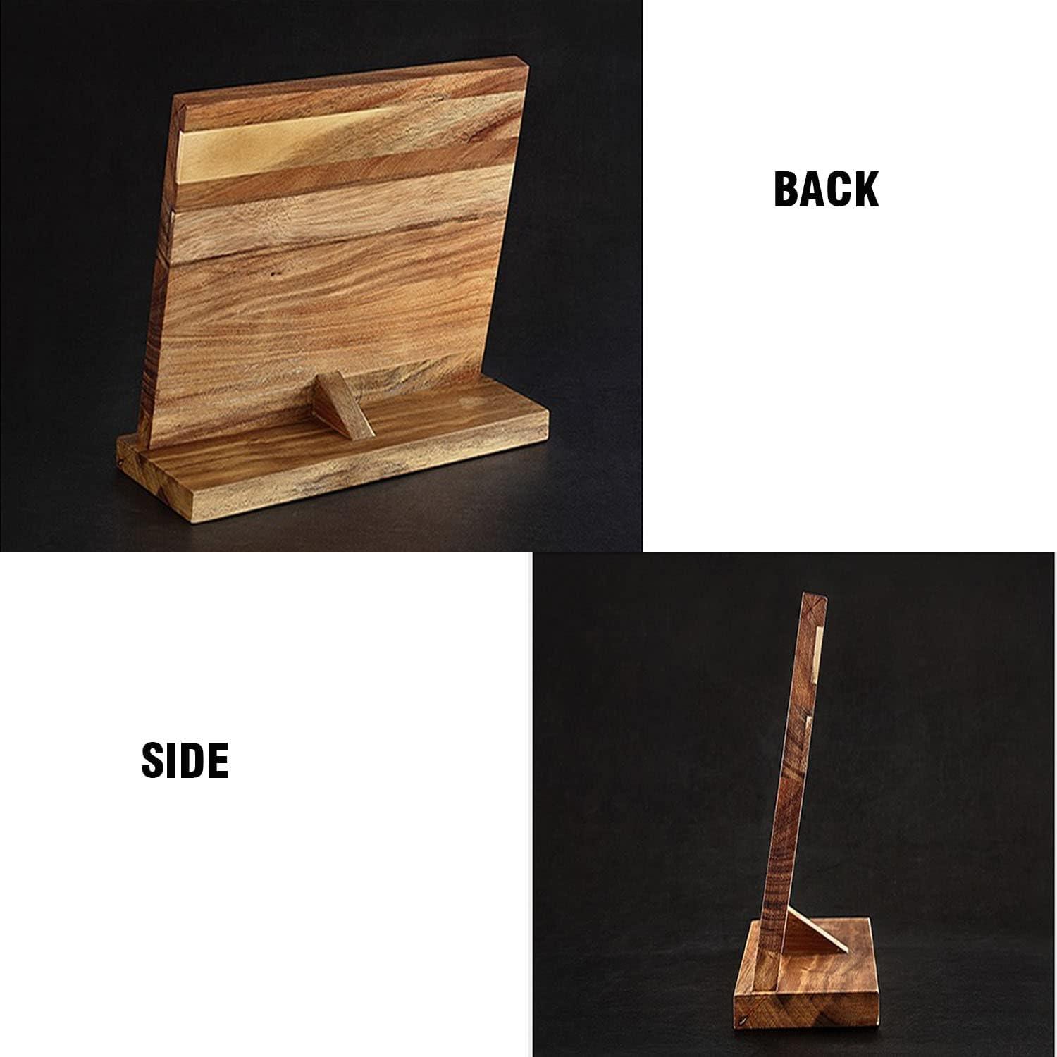 Magnetischer Holz Messerblock Halter Rack für Besteck Lagerung Display