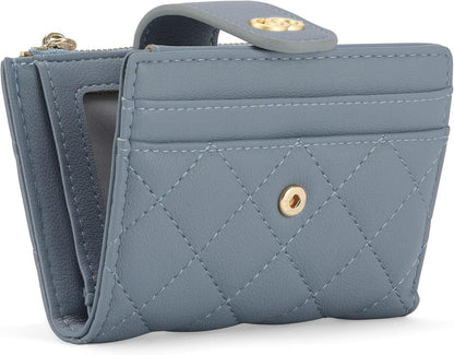 Geldbörse Damen Klein RFID Blocker Portemonnaie Leder Slim Wallet