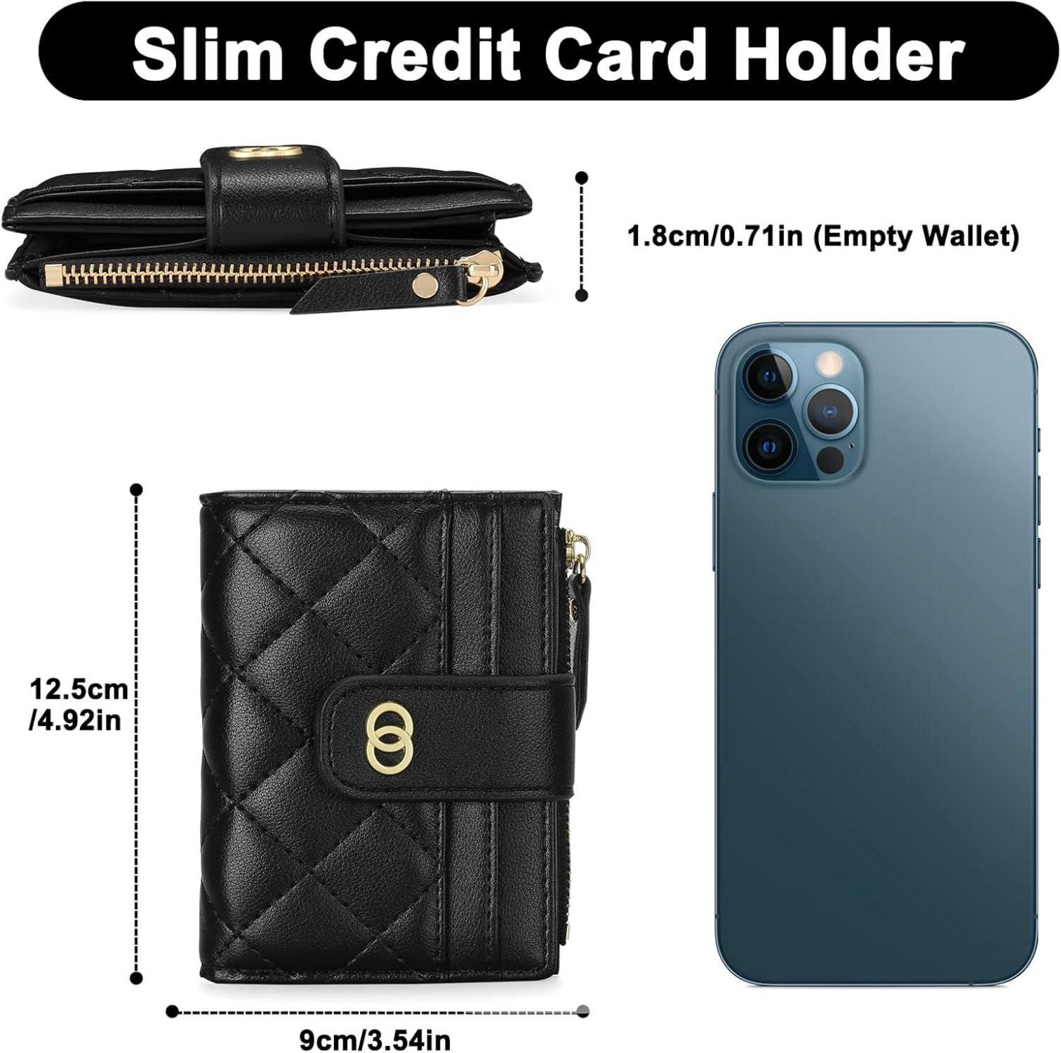 GAEKEAO Damen Geldbörse RFID Leder Portmonee Geschenk Brieftasche Slim Wallet
