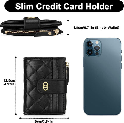GAEKEAO Damen Geldbörse RFID Leder Portmonee Geschenk Brieftasche Slim Wallet