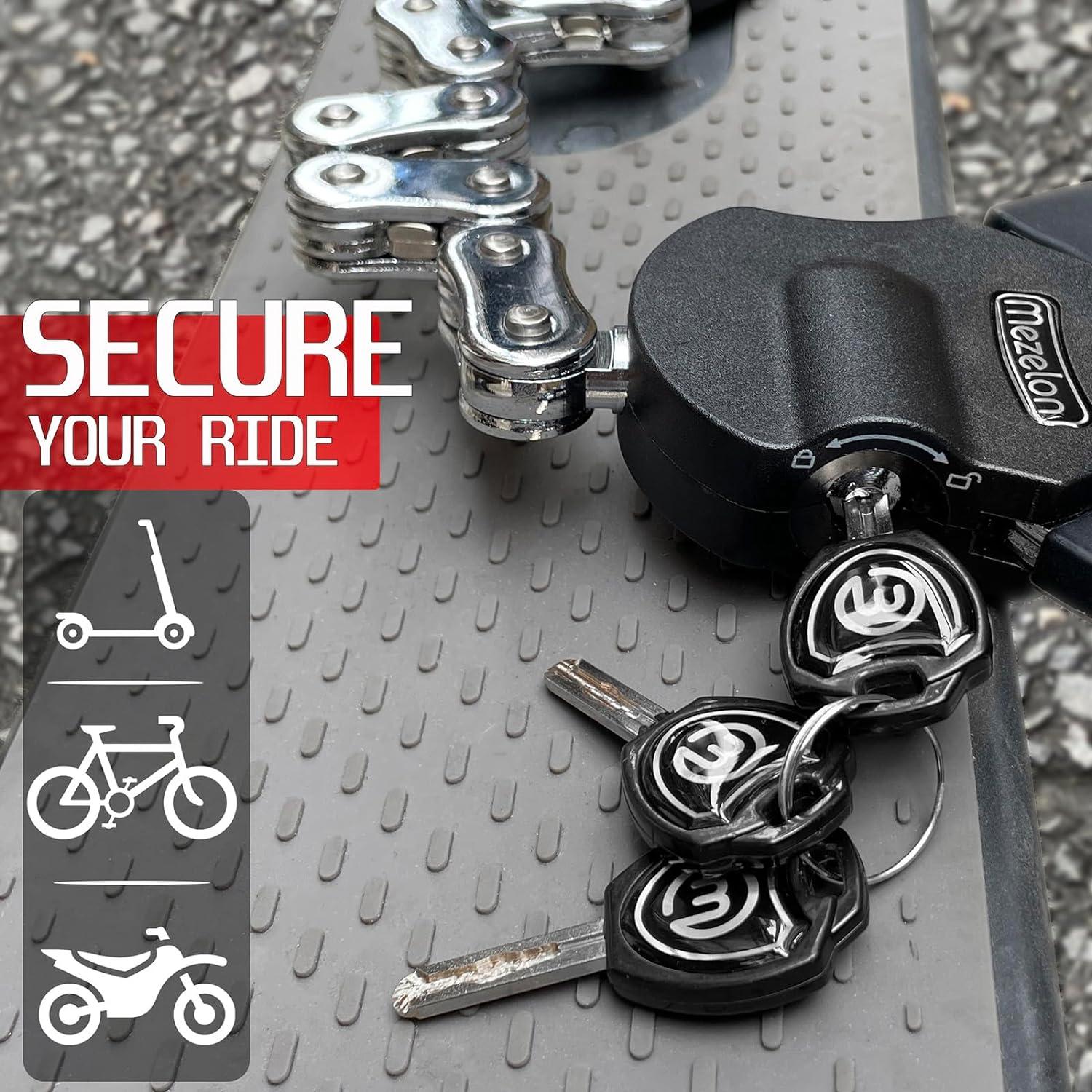 E Scooter Schloss mit wasserdichter Tasche und Schlüssel
