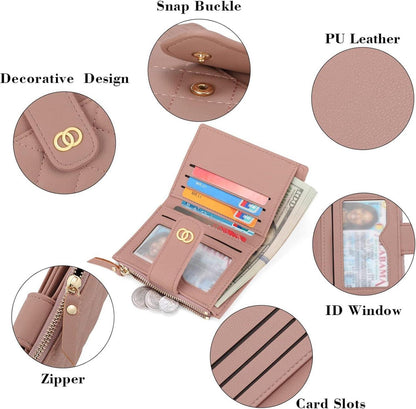 GAEKEAO RFID Geldbörse Damen Leder Mini Slim Wallet Geschenke für