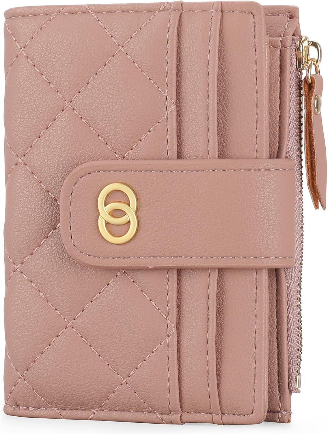 GAEKEAO Damen Geldbörse Klein RFID Blocker Leder Portemonnaie Geschenke - rosa