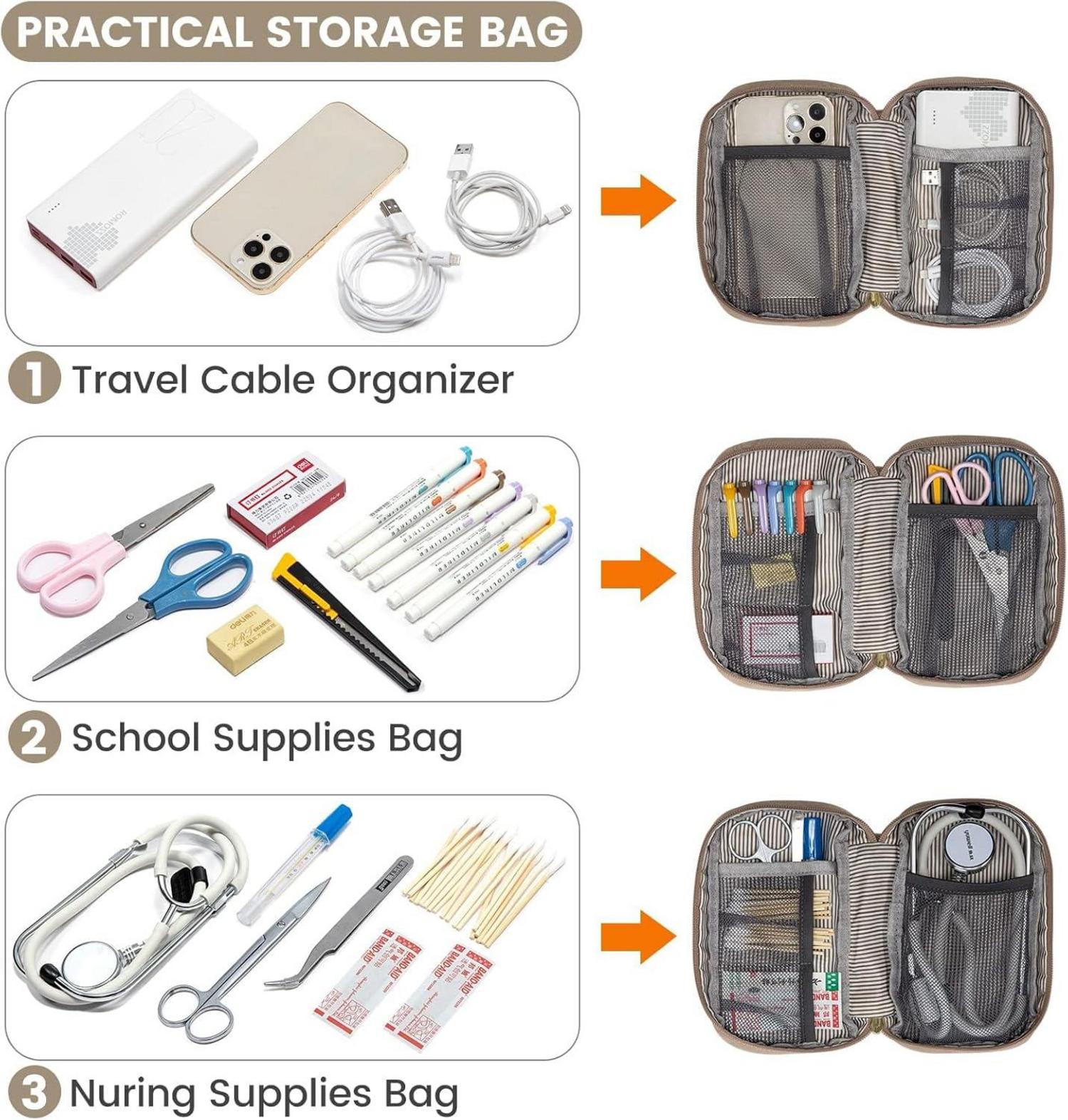 LOVEVOOK Großer Damen Laptop Rucksack 17 Zoll Beige, Wasserdicht mit Datenkabel-Beutel